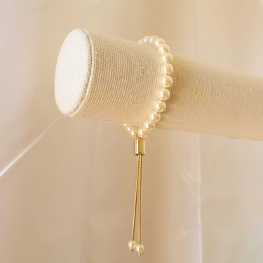 Gold Pearl Adjustable Bracelet